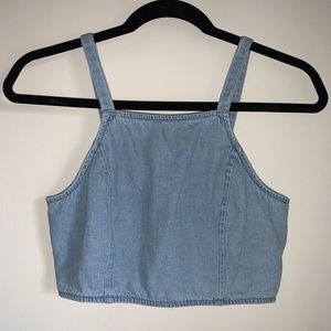 AE Denim Crop Top Tank